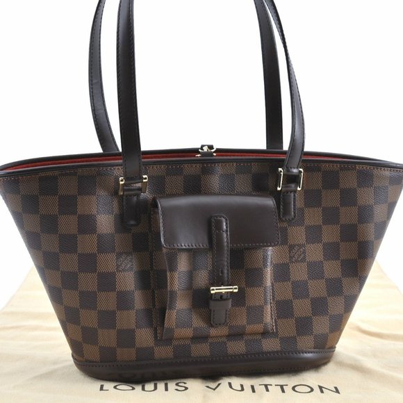 Manosque PM Damier Ebene Shoulder Bag - Picture 1 of 11